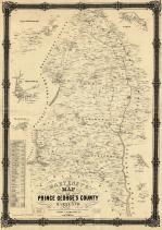 Prince George's County 1861c Wall Map 24x33, Prince George's County 1861c Wall Map